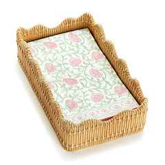 Scalloped Edge Napkin Holder - Natural, OS