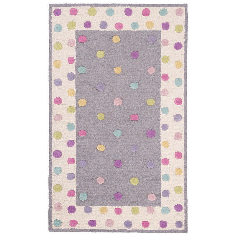 Dotted Stripe Hand Tufted Wool Rug - Gray Multi, 3' x 5'