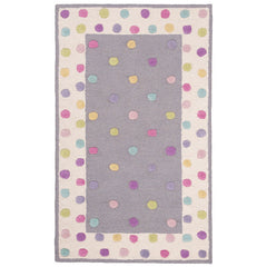 Dotted Stripe Hand Tufted Wool Rug - Gray Multi, 4' x 6'