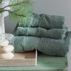 Regal Egyptian Cotton 4-Piece Bath & Hand Towel Set - Jade Green