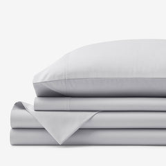Classic Smooth Wrinkle-Free Sateen Bed Sheet Set - Gray Mist, Queen