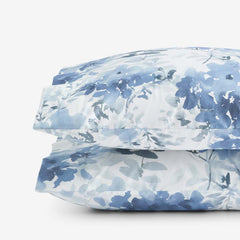 Floral Grove Premium Smooth Wrinkle-Free Sateen Pillowcase Set - Dusty Blue, King