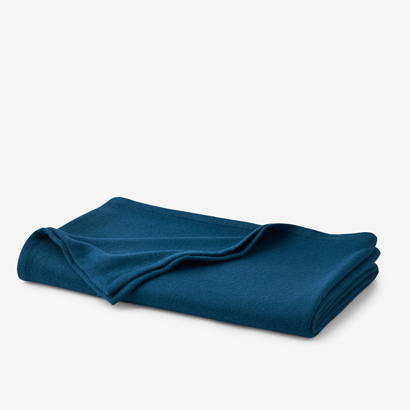 Luxe Lambswool Blanket - Teal, King/Cal. King