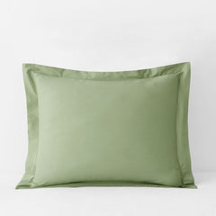 Classic Cool Organic Cotton Percale Solid Sham - Moss Green, Standard