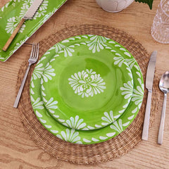 Paloma Appetizer Plates, Set of 4 - Green