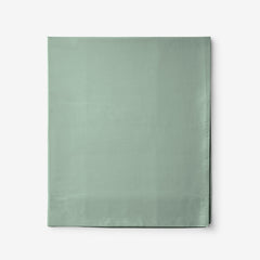 Classic Cool Cotton Percale Flat Bed Sheet - Thyme, Oversized Queen