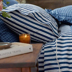 Mini-Prints Garment Washed Cotton Percale Bed Sheet Set - Milos, Queen