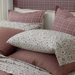Garden Patch Floral Garment Washed Cotton Percale Bed Sheet Set - Multi, Twin