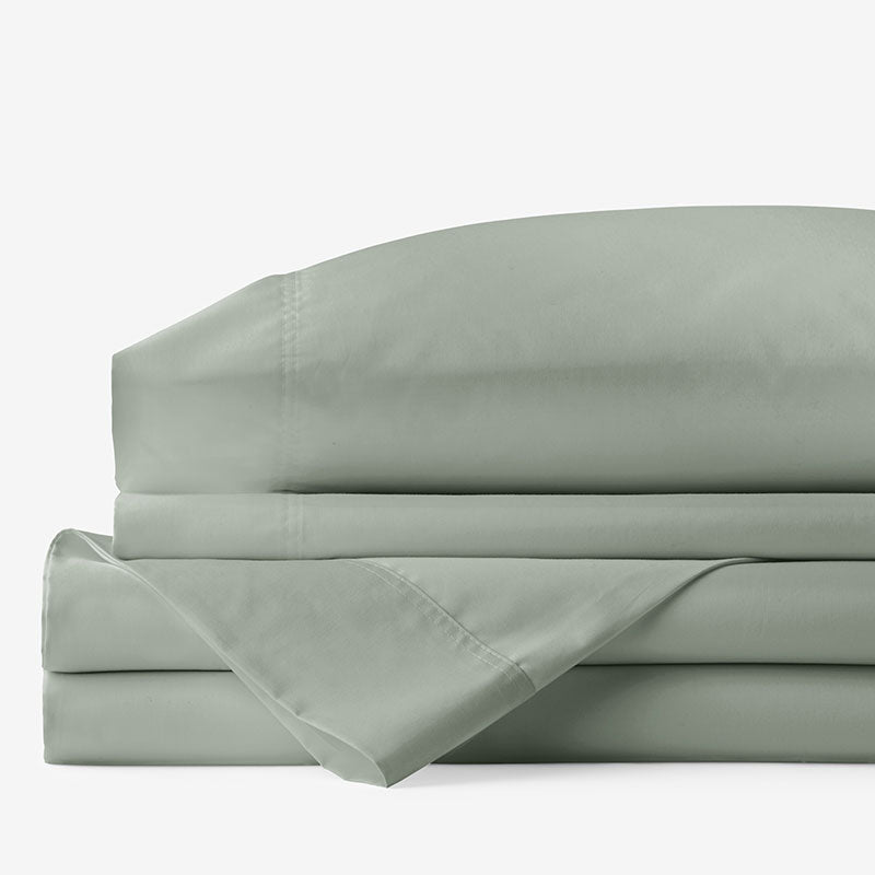 Classic Smooth Rayon Made From Bamboo Sateen Bed Sheet Set - Tarragon, Twin
