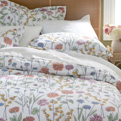 Garden Mirage Classic Cool Cotton Percale Bed Sheet Set - White Multi, King