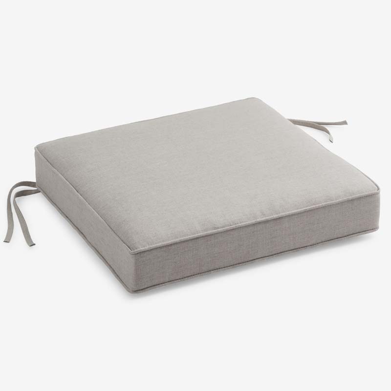 Rain Boxed Edge Replacement Chair Cushion - Silver, 21 in . x 19 in.