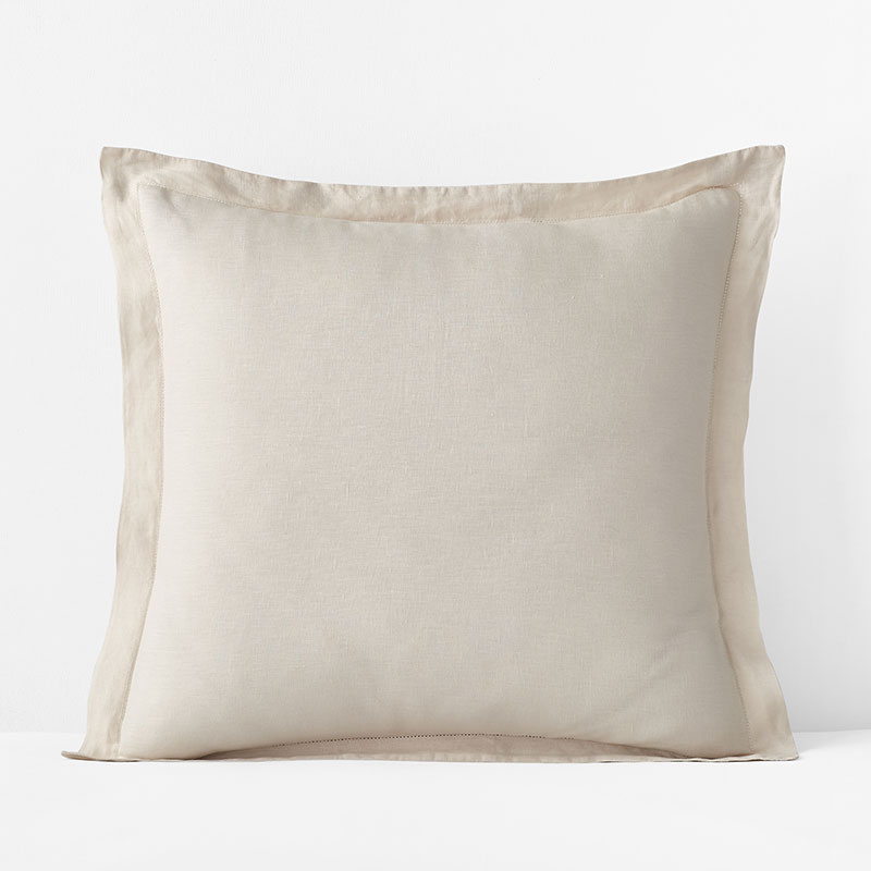 Premium Breathable Relaxed Linen Sham - Parchment, Euro