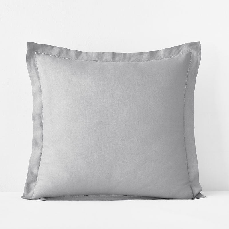 Premium Breathable Relaxed Linen Sham - Gray, Euro