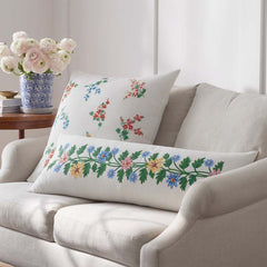 Amelia Decorative Square Pillow Cover - Ivory