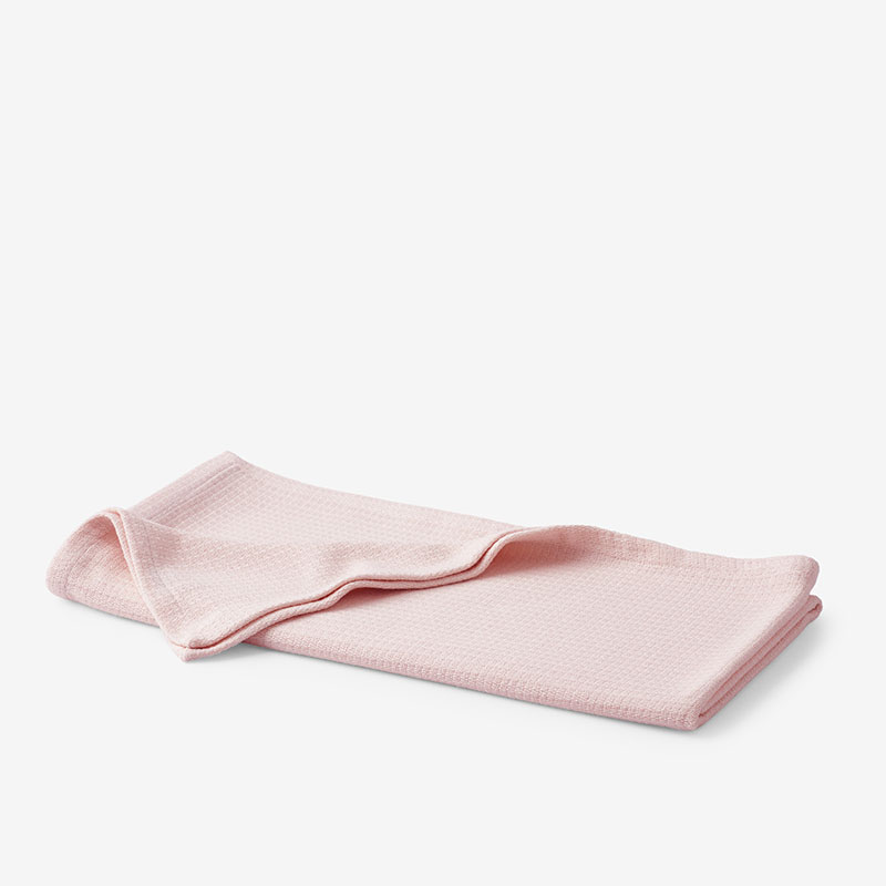 Cotton Weave Blanket Throw - Blush