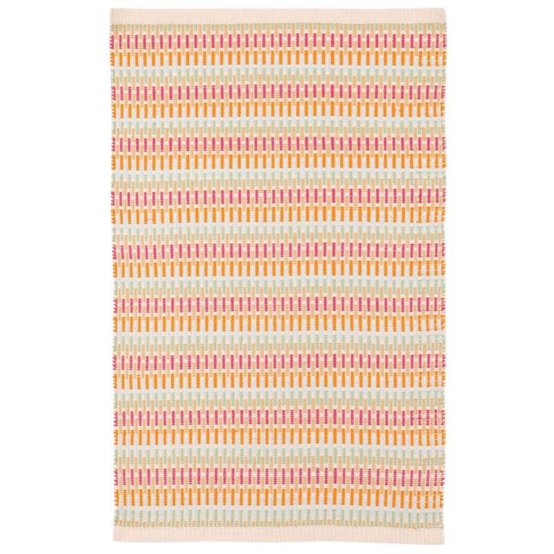 Candy Stripe Handwoven Indoor/Outdoor Rug - Pink Multi, 2' 6" x 8' Runner