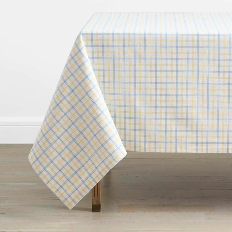 Classic Plaids Yarn-Dyed Tablecloth - Graph Plaid Yellow, 70 in. x 120 in.