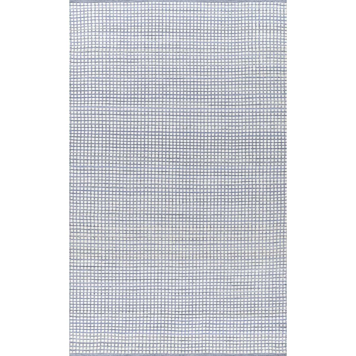 Handwoven Mini Checkered Performance Rug - Blue, 8' x 10'