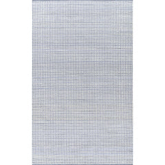 Handwoven Mini Checkered Performance Rug - Blue, 5' x 8'