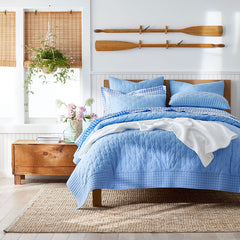 Pintuck Quilt - Blue, King