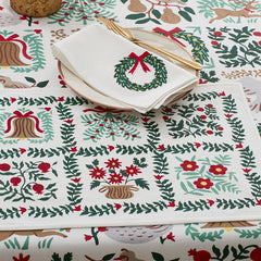 Christmastide Placemats, Set of 4 - Ivory