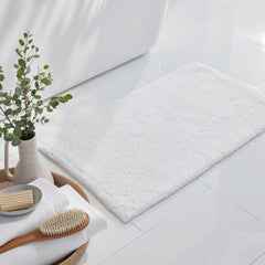 Plush Spa Solid Bath Rug - White, 21 in. x 34 in.