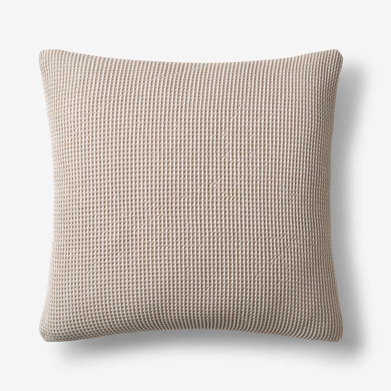 Cadence Solid Decorative Square Pillow Cover - Taupe, 20 in. x 20 in.