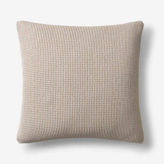 Cadence Solid Decorative Square Pillow Cover - Taupe, 20 in. x 20 in.