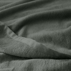 Cotton/Acrylic Fleece Throw - Olive