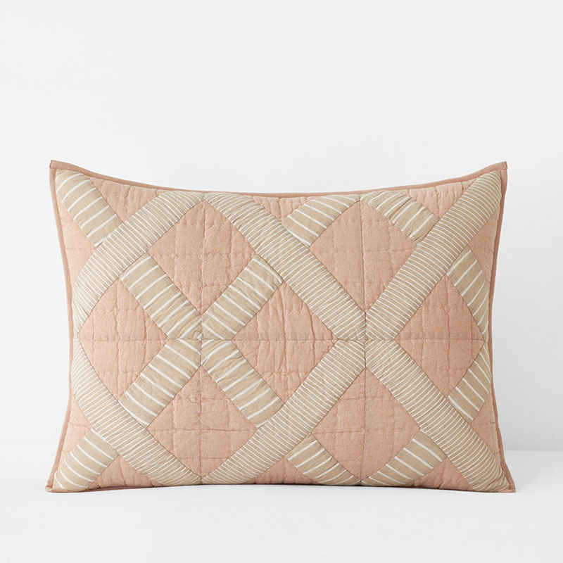Bahati Quilted Sham - Coral Multi, Standard