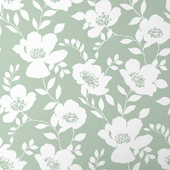 Ava Removable Wallpaper - Floral Willow Green, Roll