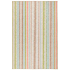 Ana Ticking Washable Rug - Aqua, 3' x 5'