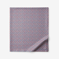 Butti Floral Premium Smooth Sateen Flat Bed Sheet - Red/Blue, King/Cal King