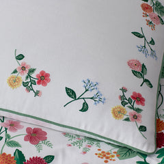 Dahlia Decorative Square Pillow Cover - White Multi, 26 in. x 26 in.