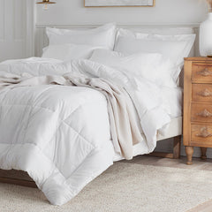 Classic Cool Cotton Percale Comforter - White, King/Cal King