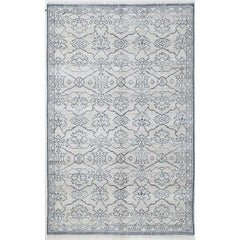 Hand Knotted Performance Rug - Ivory/Slate Blue, 3' x 5'