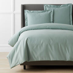 Premium Smooth Supima® Cotton Wrinkle-Free Sateen Duvet Cover - Sea Mist, Twin/Twin XL
