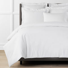 Premium Smooth Supima® Cotton Wrinkle-Free Sateen Duvet Cover - White, Full/Queen