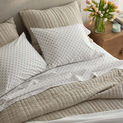 Isadora Classic Cool Cotton Percale Pillowcase Set - Dot, Standard