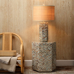 Natural Raffia Lamp Shade - Natural, Small