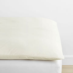 Classic Cool Cotton Percale Mattress Topper Cover - Cream, Queen