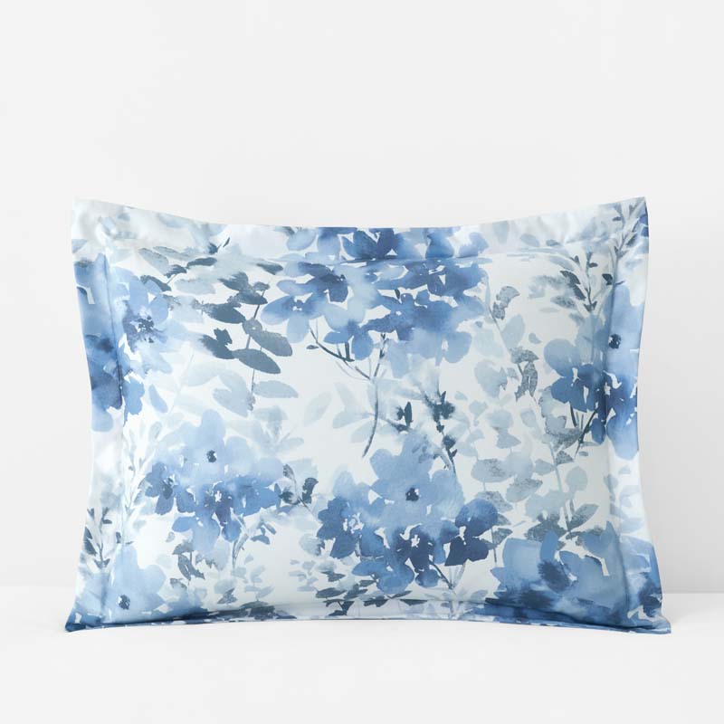 Floral Grove Premium Smooth Wrinkle-Free Sateen Sham - Dusty Blue, Standard