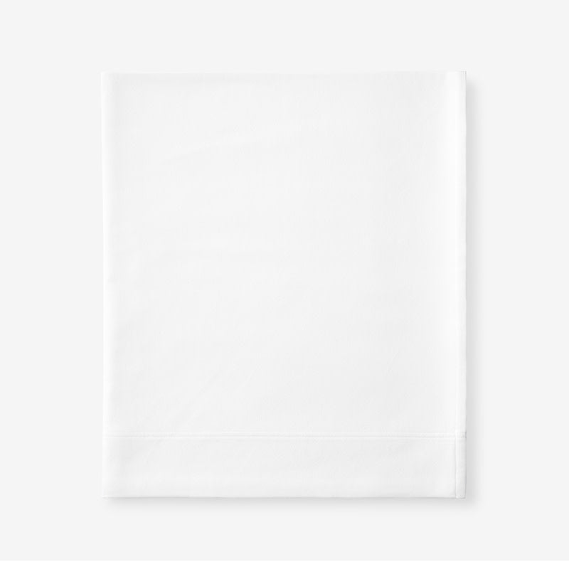 Luxe Ultra-Cozy Cotton Velvet Flannel Flat Bed Sheet White, Queen