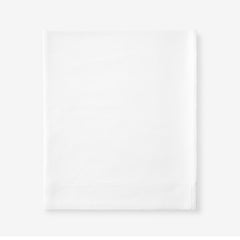 Luxe Ultra-Cozy Cotton Velvet Flannel Flat Bed Sheet White, Deep Pocket Queen