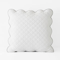 Scallop Quilted Sham - White, Euro