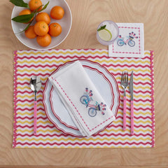 Arienna Wave Placemats, Set of 4 - Pink Multi