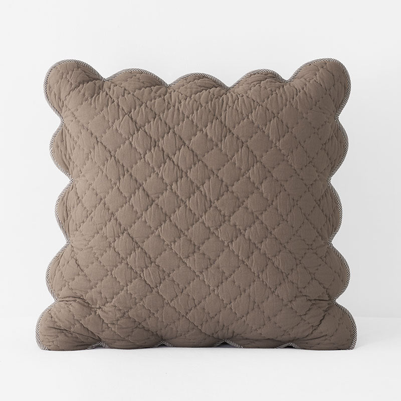 Scallop Quilted Sham - Pinecone, Euro