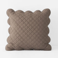 Scallop Quilted Sham - Pinecone, Euro