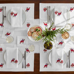 Embroidered Novelty Placemats, Set of 4 - Birds