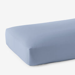 Premium Smooth Supima® Cotton Wrinkle-Free Sateen Fitted Bed Sheet - Blue Shadow, Twin XL